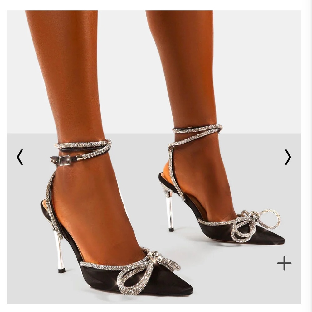 Public Desire Midnight Bow Heels